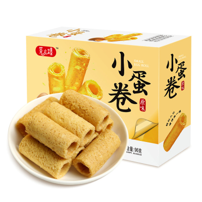 中华特色-云南扶贫馆莞小臻原味鸡蛋卷96克/盒内含4小包一次开一包美味卫生