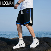 HLCOMAN加肥加大短裤男肥佬大码运动裤宽松五分裤胖子中裤棉休闲沙滩裤潮