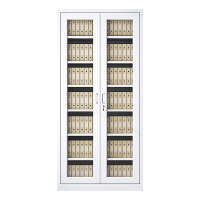 湘渭收纳柜财务档案柜资料柜加厚文件柜办公室带锁铁皮柜通玻柜七层