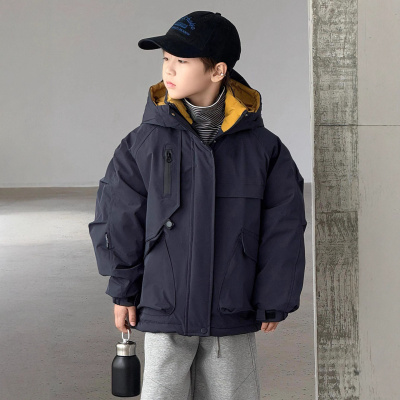 男童羽绒棉服冬季新款男孩冬装大儿童装加厚保暖工装棉衣外套