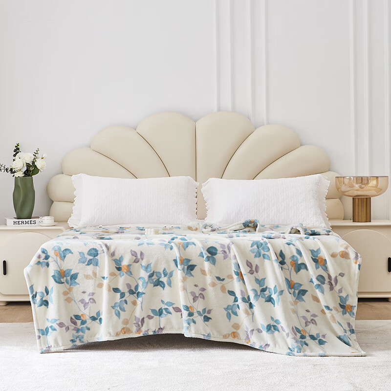 梦洁家纺 毛毯 杏花春雨 180*200cm -