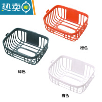 敬平卫生间纸巾盒厕所免打孔置物架卫生纸纸巾架卷抽纸盒洗手间壁挂式 绿色+橘色+白色