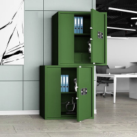 格具(GEJU) 钢制保密柜分双节带斗军绿色保密柜电子密码资料档案柜
