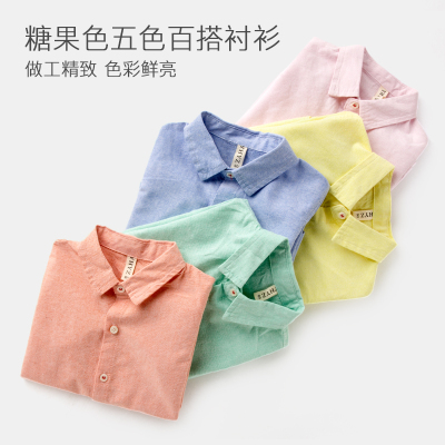 儿童白衬衫3岁童装纯棉打底上衣2休闲春款3长袖4男童春秋宝宝衬衣