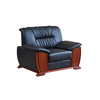 锦北 办公沙发老板皮沙发商务会客接待会议沙发组合 西皮单人位