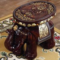 大号双鱼象凳树脂换鞋凳欧式落地大象摆件 标配