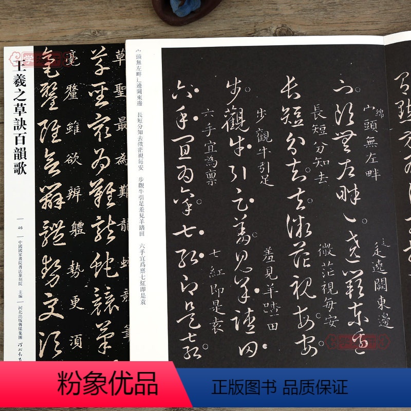 [正版]学海轩 王羲之草决百韵歌046哑光平铺繁体旁注传世书法碑帖原碑原帖王羲之行书毛笔临摹字帖墨迹碑帖中国画院书法篆