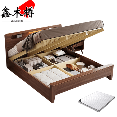 鑫木樽床+床垫120*200*91cm套