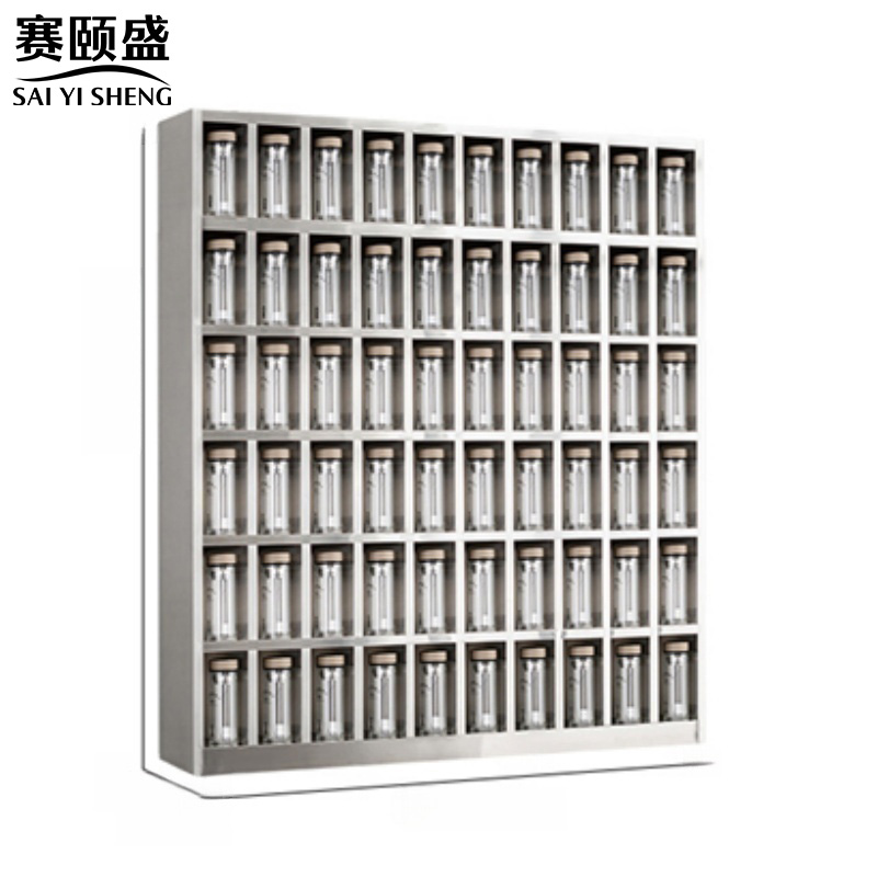 赛颐盛不锈钢水杯柜60格1610*1500*250mm(201)台