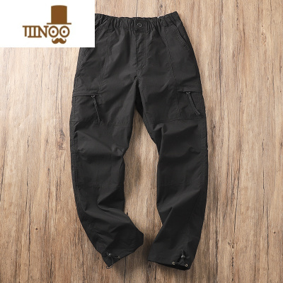 YANXU源自!男士户外防水冲锋裤薄款透气宽松直筒休闲裤工装裤