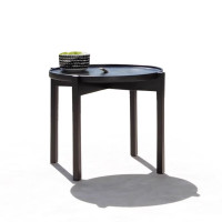 金菲罗格 户外藤编休闲椅室外懒人躺椅诧寂复古沙发椅民宿家具 边几