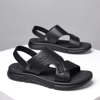 凉鞋男士2025新款夏季休闲真皮男式凉拖头层牛皮沙滩男鞋