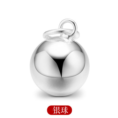 美芙仁银项链女复古款镂空银球猫银锁骨链铃铛吊坠子足银项链