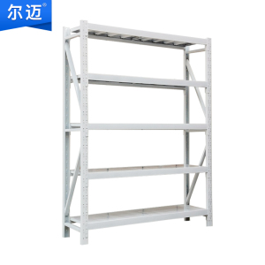 尔迈 中型仓库货架240KG/层重型仓储展示架工厂置物架 灰色1.2*0.6*2=5层