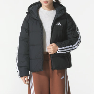 阿迪达斯 (adidas)羽绒服女装新款户外连帽日常简约运动休闲保暖短款外套KH3979 ZP