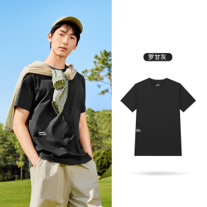 361°运动t恤男女同款新款常规舒适上衣圆领短T恤