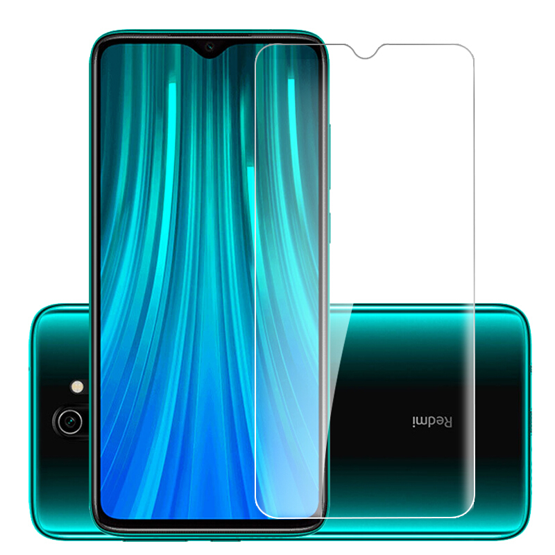 [买2送手机壳]轻万适用红米note8pro钢化膜非全屏高清透明防摔贴膜