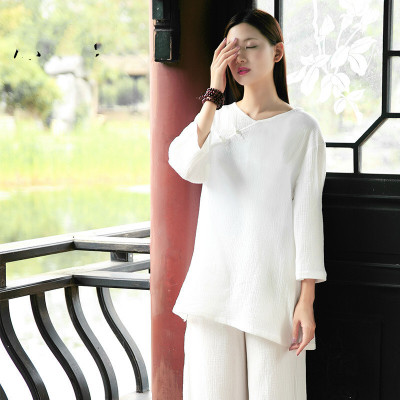 珂卡慕(KEKAMU)2020春夏康愫雅新款棉麻瑜伽服瑜伽套装打坐居士瑜伽禅修服太极服