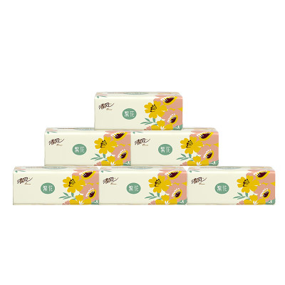 清风 繁花系列2层150抽 6包装软抽纸AR36TMSX2