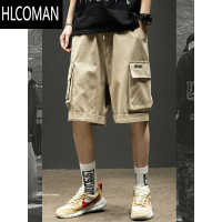 HLCOMAN工装短裤男夏季日系潮牌中裤男士大码宽松休闲新款潮流外穿五分裤