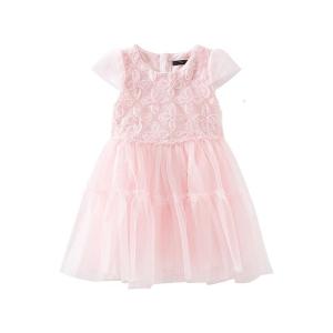 [2件2折价:53]米喜迪mecity童装夏女童连衣裙夏网纱蓬蓬裙粉色礼服儿童