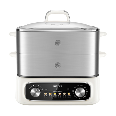苏泊尔SUPOR三层多功能电蒸锅 ZN30FK69 不锈钢材质 三档旋钮控制 预约蒸煮