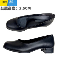 聚范空姐工作鞋软底舒适女鞋上班久站不累脚黑色高跟鞋女气质通勤单鞋