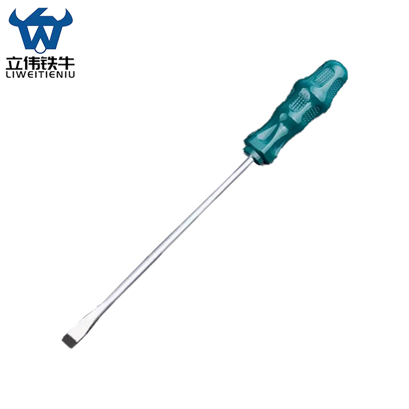 立伟铁牛绿胶炳螺丝刀6*250mm一字型/把