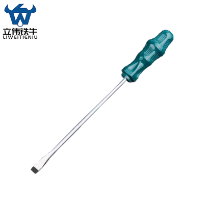 立伟铁牛绿胶炳螺丝刀6*250mm一字型/把