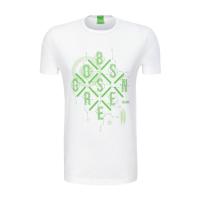 Hugo boss男士运动T恤白色LOGO印花款耐磨轻便透气短袖TEE350309829