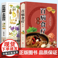 2册本草纲目彩绘图解+百病食疗大全正版煲汤健康养生汤老火靓汤菜谱书家常菜大全食疗药膳书籍老火汤营养餐营养炖汤煨汤美食食谱