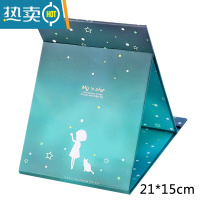 敬平高清单面化妆镜子台式梳妆 镜子美容公主镜折叠方镜子桌面随身镜便携式用镜 星空墨绿