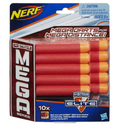 正版nerf热火软弹精英系列配件护目镜泡沫子弹男孩玩具MAGE系列红狙子弹A4368标准配置