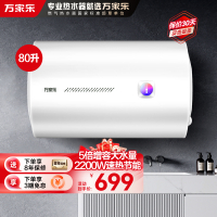 万家乐 80升电热水器小尺寸 2200W速热多重防护 出租房家用小型洗澡机 节能省电D80-H111B(S)