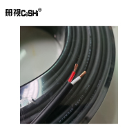 册视两芯护套欧母工程音响音频线2P黑色卷