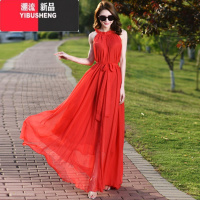 YIBUSHENG长裙到脚踝仙女白色连衣裙子季三亚海边度假沙滩裙波西米亚