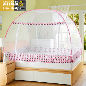 三维工匠免安装帐篷蒙古包蚊帐双人床1.2米宽1.5M1.8长1.9米 双家用防摔