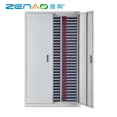 振奥 A4文件柜抽屉式办公效率柜资料整理柜铁皮柜效率柜带锁/台(385x850x1430mm 90抽带门(小盒))
