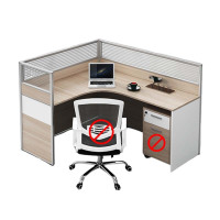 汉诺鑫威职员屏风办公桌椅组合办公室财务桌隔断员工桌椅组合单人位(不含柜椅)