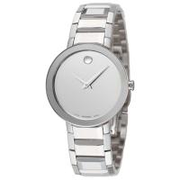 摩凡陀(MOVADO)女式石英表银色表盘不锈钢表带轻奢简约腕表