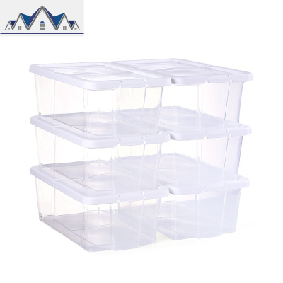 6个装加厚鞋盒透明鞋子收纳简易家用收纳盒塑料鞋箱子整理箱 三维工匠