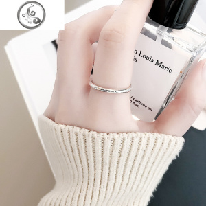 chic食指戒指女银大气日韩潮人学生网红简约清新冷淡风个性极简 JiMi 开口戒指