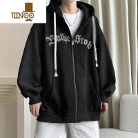 YANXU美式开衫卫衣男潮牌拉链连帽夹克外套oversize秋装新款