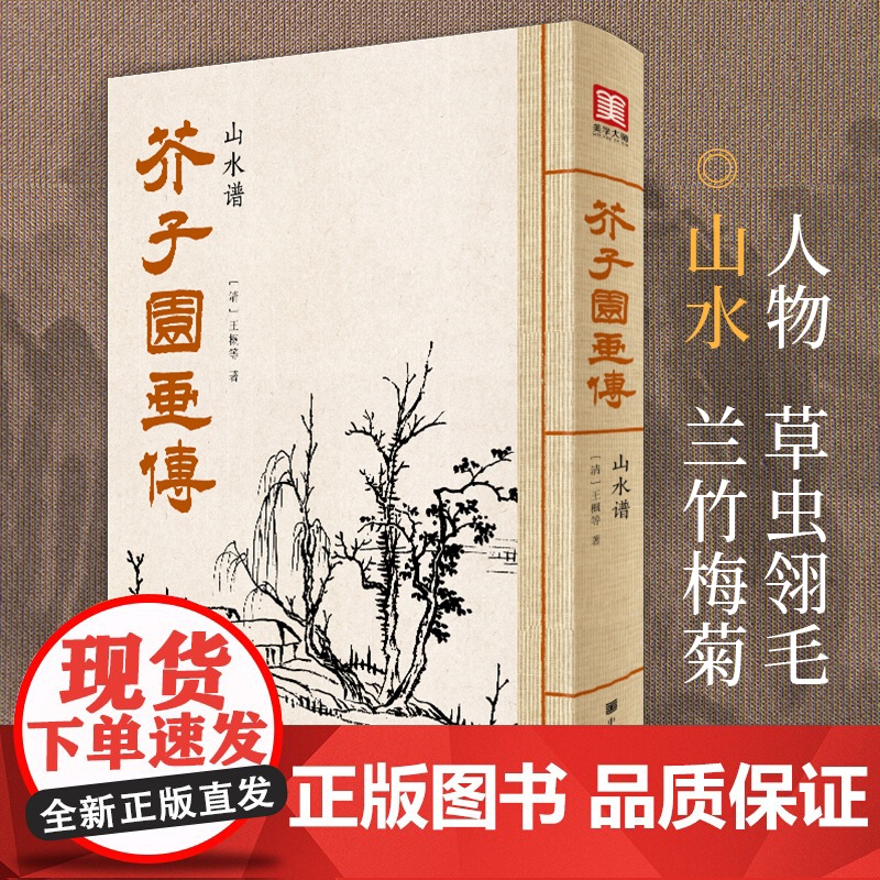 2021新书 美学大师 芥子园画传山水谱王概著巢勋临摹增图黑白