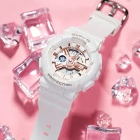 Casio官方旗舰店卡西欧手表女BABY-G石英表女非机械表潮流运动户外限量简约女士防水防震日韩insBA-110RG