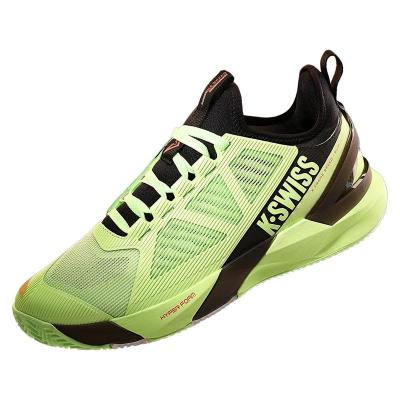 K-SWISS男士网球鞋专业稳定缓震运动鞋耐磨抗扭户外休闲鞋绿黑配