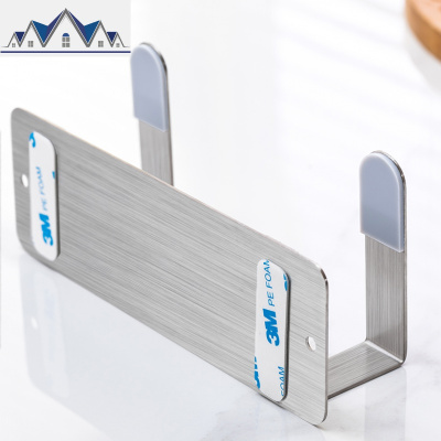 304不锈钢厨房置物架壁挂式案砧板菜板刀架 墙上免打孔锅盖收纳架 三维工匠