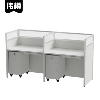伟樽屏风工位双人位带柜220*70*125cm套