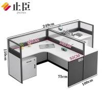 止臣 屏风工位 办公桌办公家具屏风工位桌职员桌电脑桌财务桌简约现代屏风卡座 R2