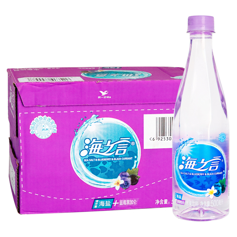 统一海之言蓝莓黑加仑饮料500ml*15瓶/箱